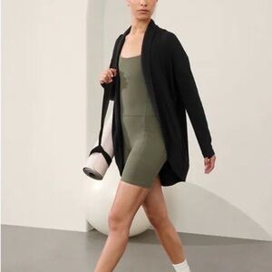 Athleta Presence Cocoon Wrap - XS Black Ribbed